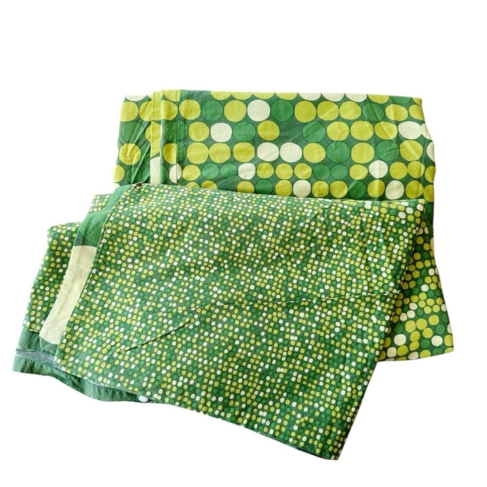 IKEA Smorboll Green Twin Duvet Cover Mid Century Modern Atomic Style